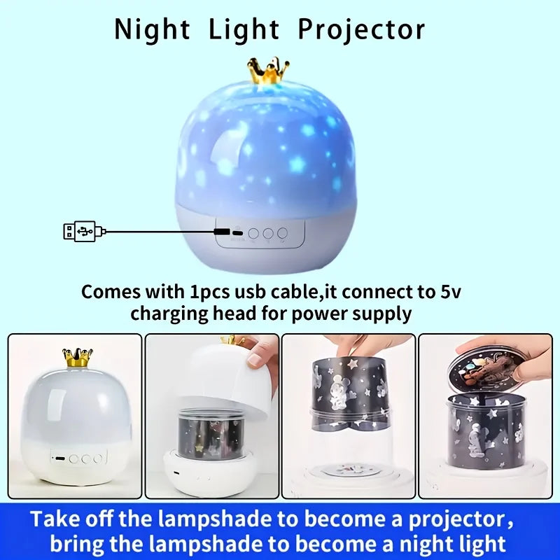 2-in-1 Sterrenprojector & Nachtlamp voor Kinderen